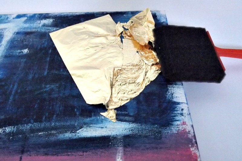 800x533 Diy Abstract Painting With Gold Foil - Gold Foil Painting