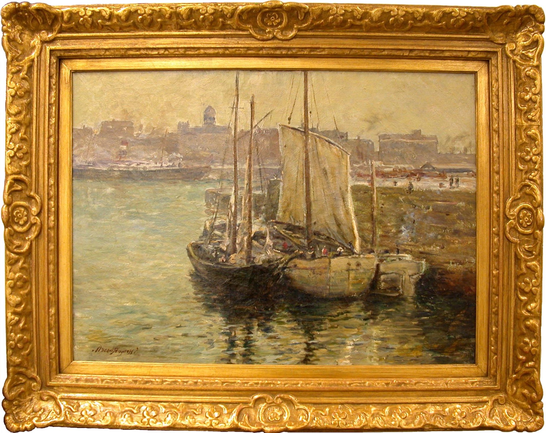 1865x1481 Dampe Lake Ltd. - Gold Frame Black Painting
