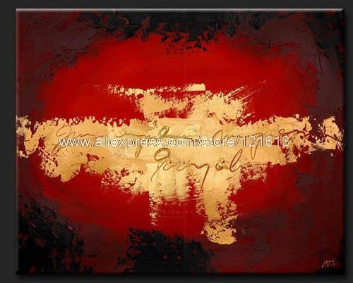 500x402 Gold Newart Pintura Al Oleo Abstractos Oil Paintings Black White - Gold Frame Black Painting