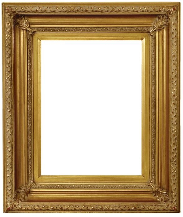 588x700 Amario Scoop Design Antique Gold Frame - Gold Frame Painting