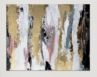 340x270 Gold Leaf Painting Etsy - Gold Leaf Painting