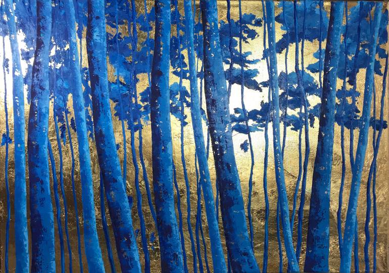 770x541 Saatchi Art Trees - Gold Leaf Painting