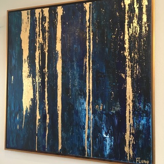 320x320 Wood Canvas Floater Picture Frame Custom Gold Leaf Wood Cfl3 - Gold Leaf Painting