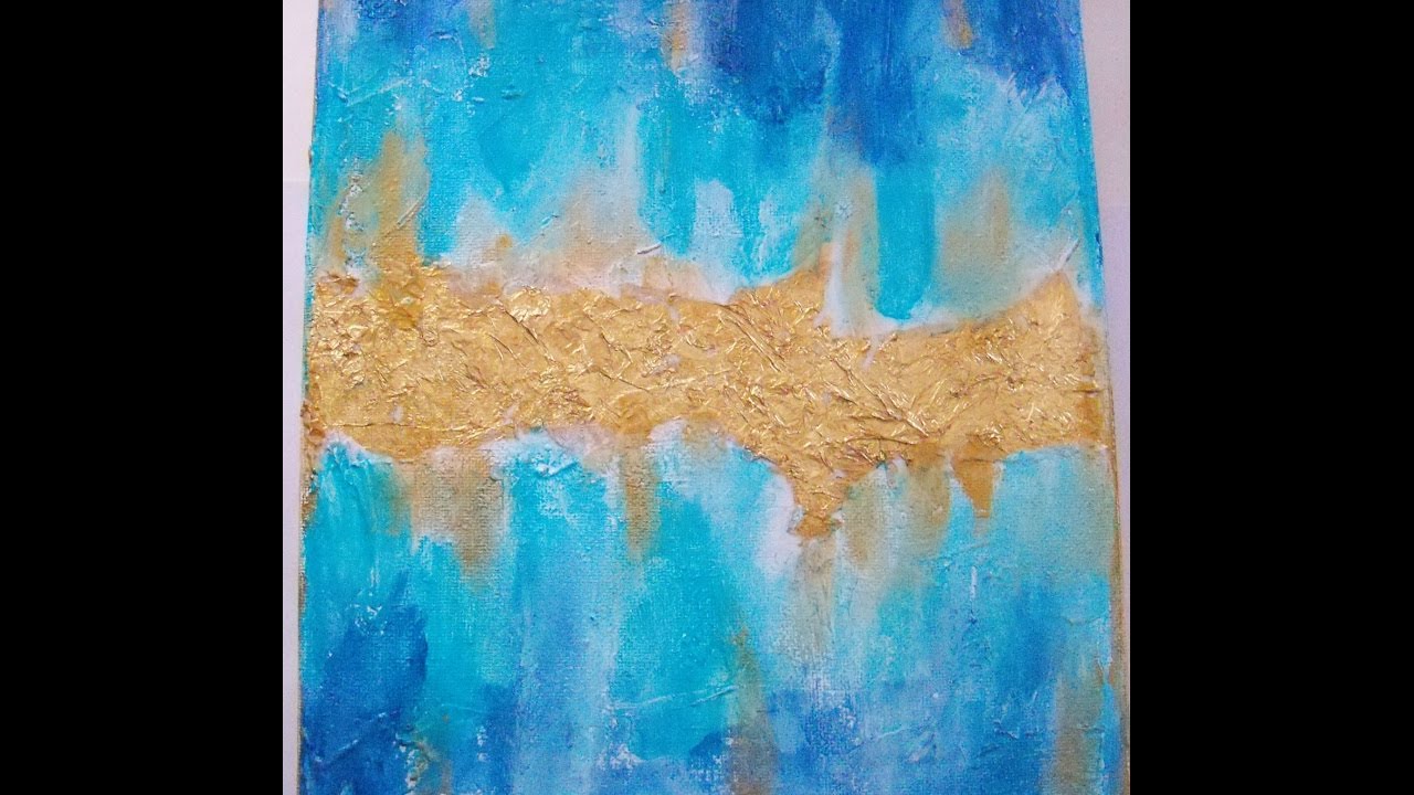 1280x720 How To Make An Abstract Painting With Gold Leafing How To Make - Gold Leaf Painting