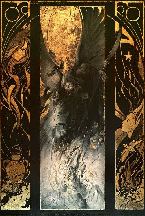 500x741 Gold Leaf Paintings By Yoann Lossel Art. Gold Leaf - Gold Leaf Painting Artist