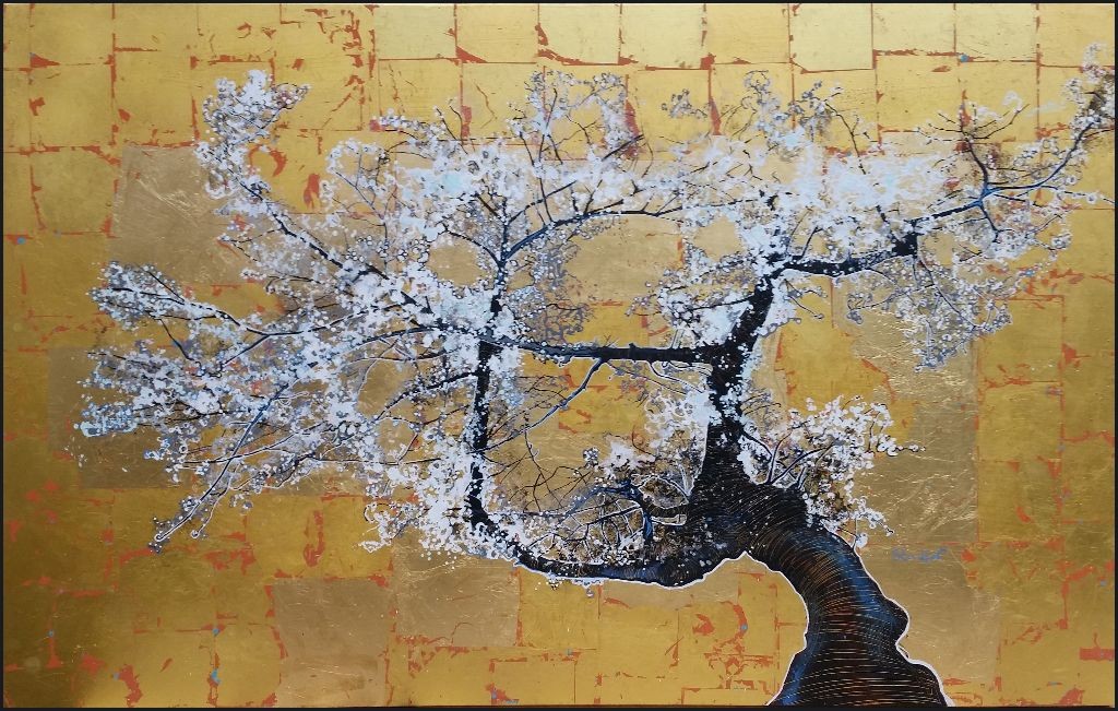 1024x651 Oil On Gold Leaf - Gold Leaf Painting Artist