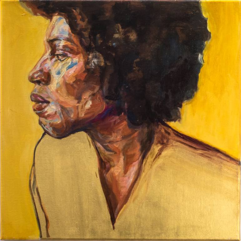 770x769 Saatchi Art Extracomunitario Gold Leaf Painting By Ernesto Fidel - Gold Leaf Painting Artist