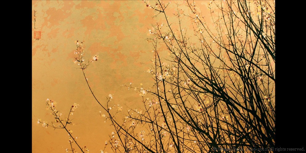 994x497 Cortex In Metallic Pastels Gold Leaf Greg Dunn Design - Gold Leaf Painting Artist