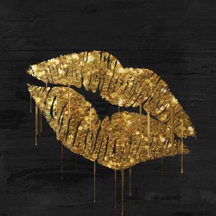 310x310 Modern Amp Contemporary Gold Lips Painting Allmodern - Gold Lips Painting