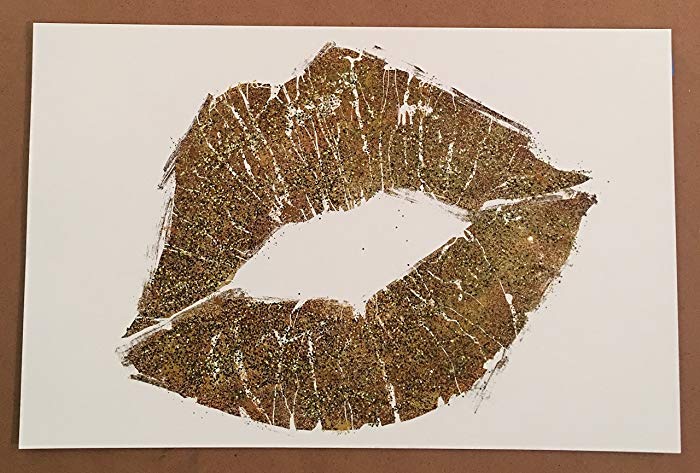 700x473 Shiny Glitter Gold Lips Painting Contemporary Art - Gold Lips Painting