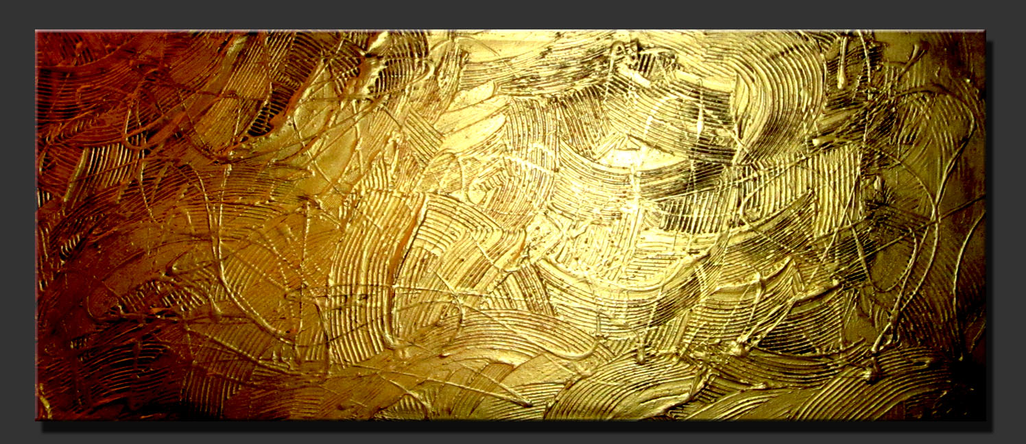 1496x648 Abstract Paintings By Dora Woodrum Abstract Painting Pure Gold - Gold Painting