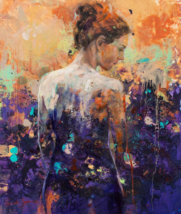 770x910 Saatchi Art Fields Of Gold Painting By Emelie Jegerings - Gold Painting