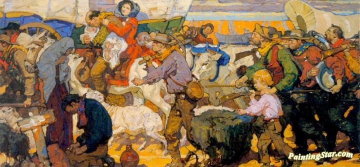 720x334 Gold Rush Artwork By Dean Cornwell Oil Painting Amp Art Prints - Gold Rush Painting