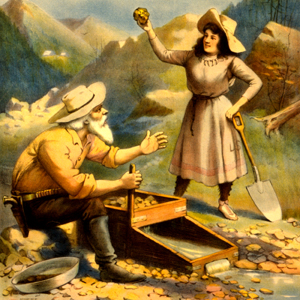 300x300 Seattle, Washington Amp The Klondike Gold Rush - Gold Rush Painting