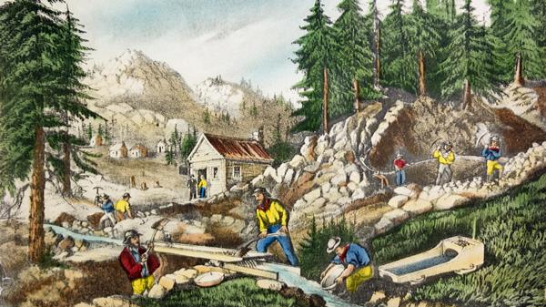 600x337 The Man Who Got Rich Off The Gold Rush Without The Gold - Gold Rush Painting