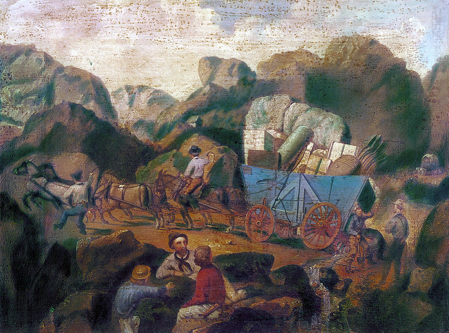 900x668 California Gold Rush Painting By Granger - Gold Rush Painting