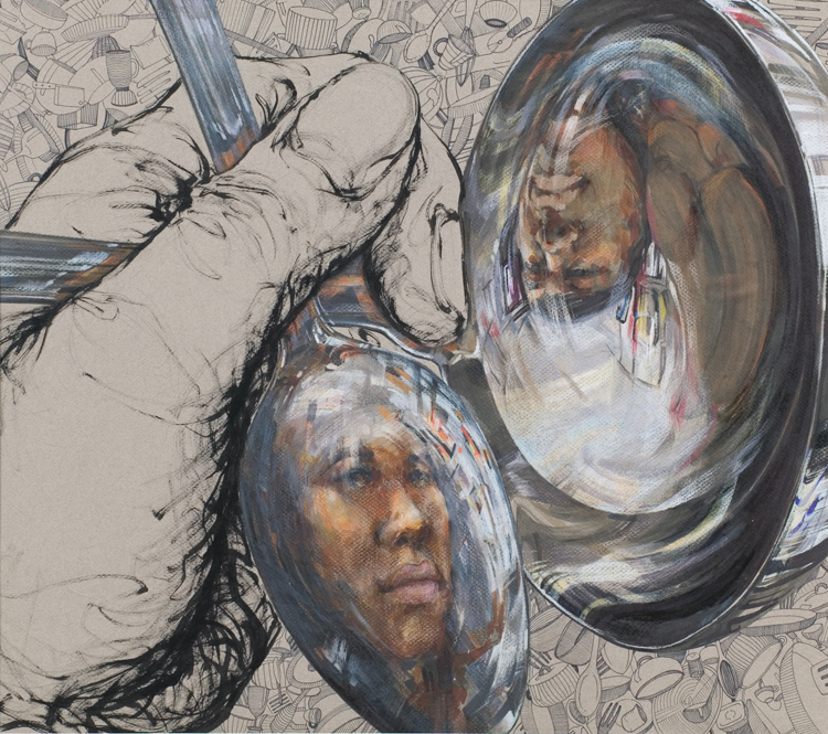 750x665 High School Vase - Gold Seal Painting