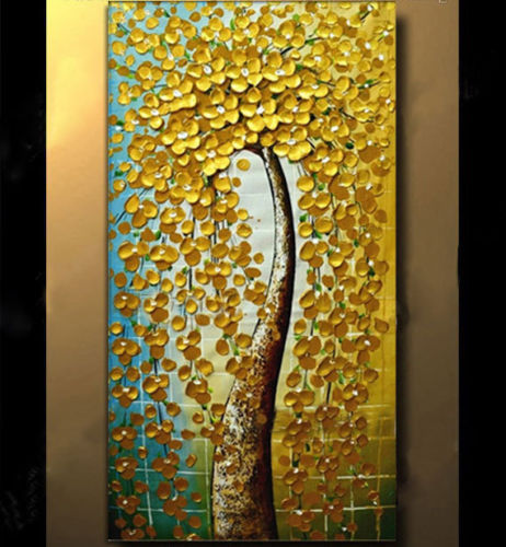 462x500 Modern Abstract Canvas Wall Art Hand Painted Oil Painting,golden - Gold Tree Painting