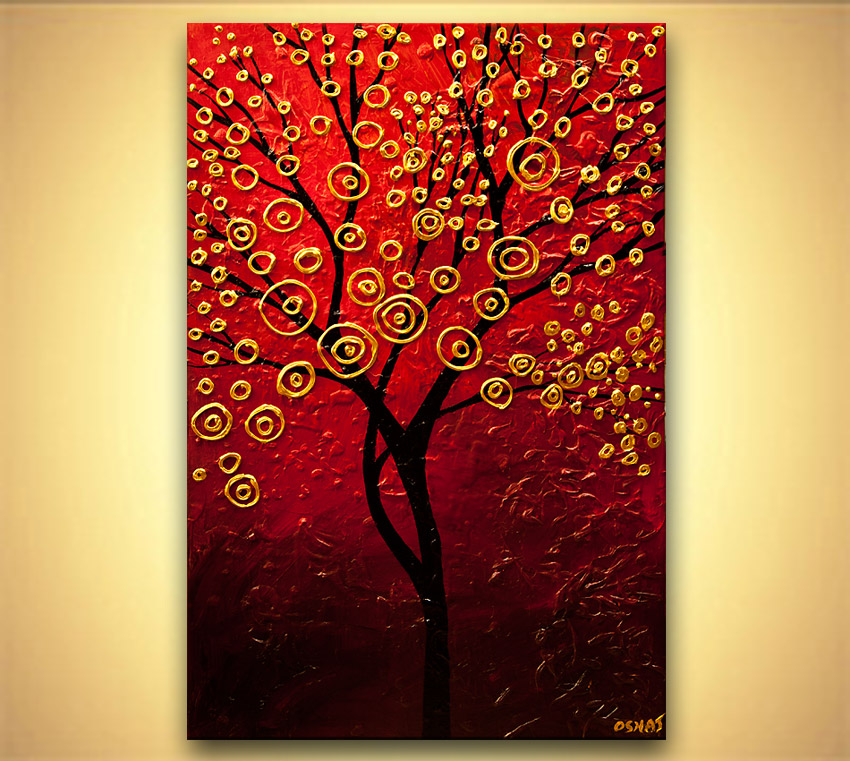 850x761 Painting - Gold Tree Painting