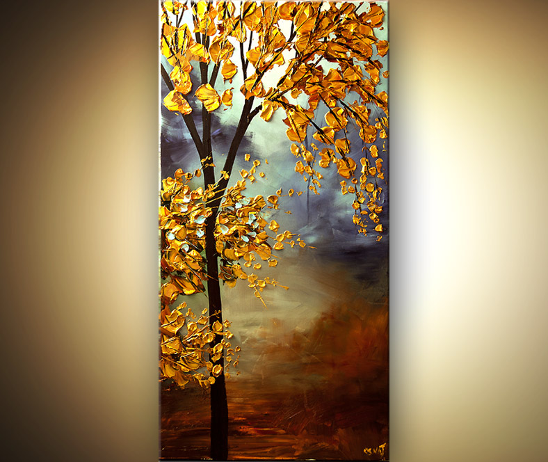 788x664 Painting - Gold Tree Painting