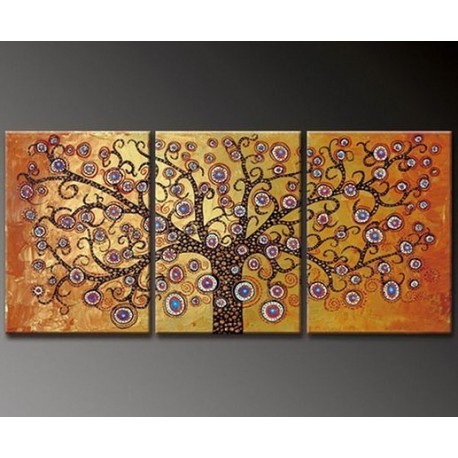 458x458 Gold Tree Abstract Oil Painting On Sale! - Gold Tree Painting