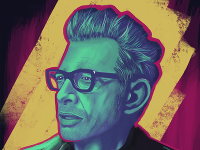 400x300 Jeff Goldblum Digital Painting By The Lovely Lyss - Goldblum Painting