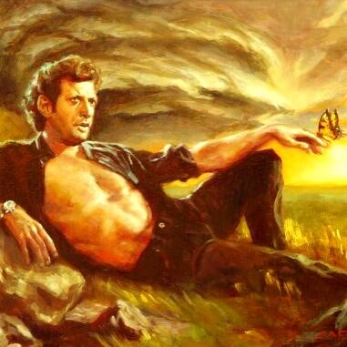 381x381 S W I S S L I P S On Twitter Just A Painting Of Jeff Goldblum - Goldblum Painting