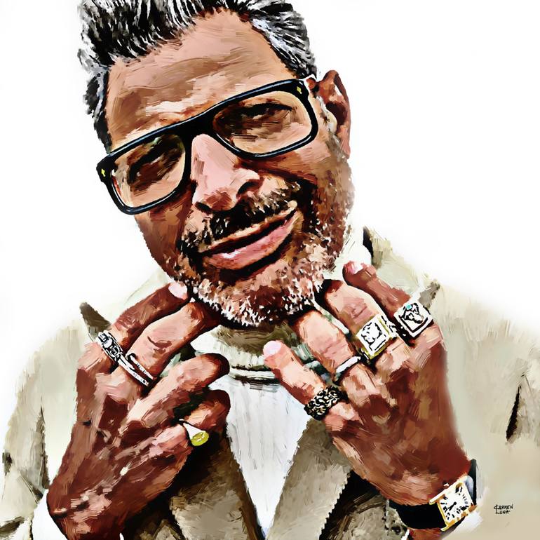 770x770 Saatchi Art 35 Jeff Goldblum. Painting By Carmen Luna - Goldblum Painting