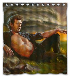 271x300 Funny Meme Jeff Goldblum Painting Shower Curtain Gojeek - Goldblum Painting
