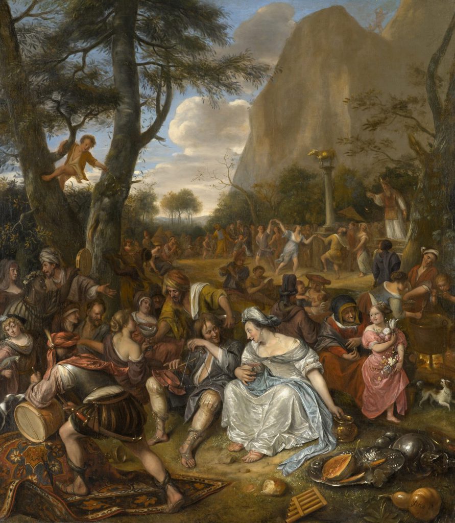 891x1024 Jan Havicksz. Steen The Worship Of The Golden Calf - Golden Calf Painting
