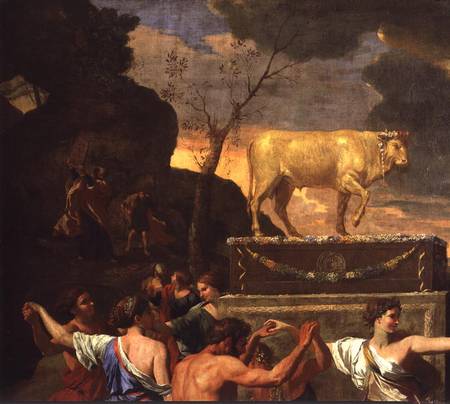 450x404 The Adoration Of The Golden Calf - Golden Calf Painting