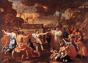 300x214 The Adoration Of The Golden Calf - Golden Calf Painting