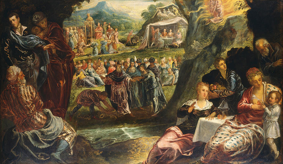 900x522 The Worship Of The Golden Calf Painting By Tintoretto - Golden Calf Painting