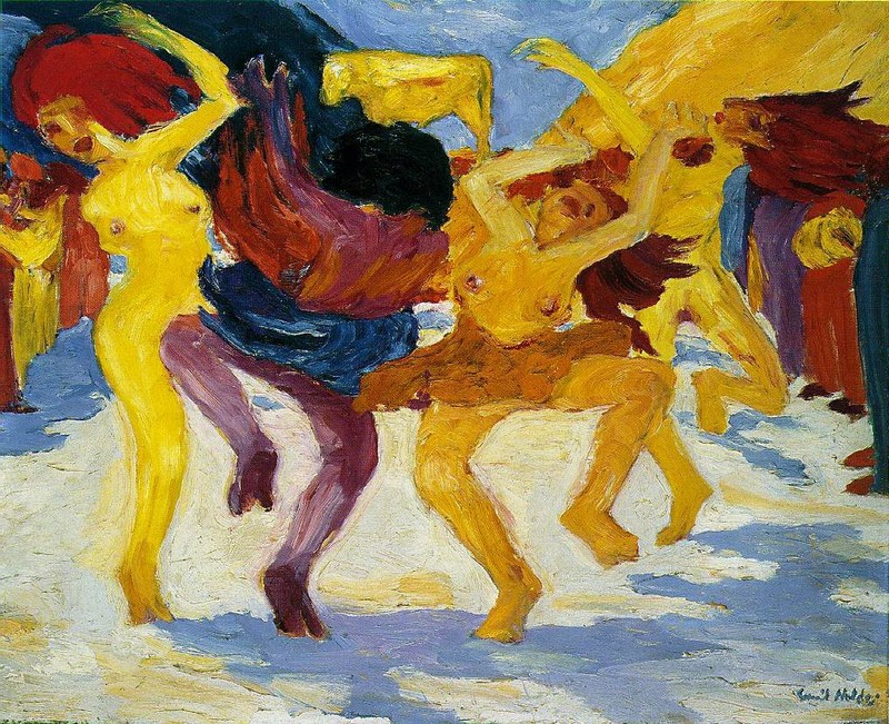 800x651 Artwork By Emil Nolde - Golden Calf Painting