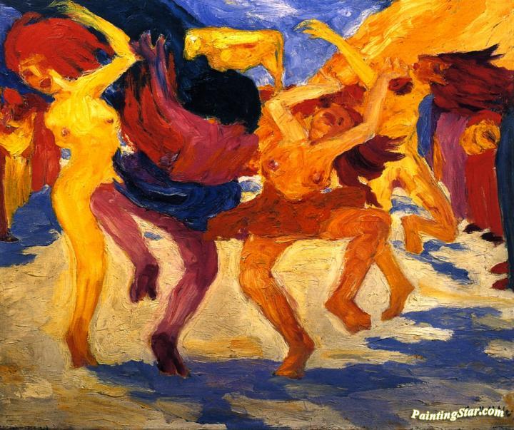 720x603 Dance Around The Golden Calf Artwork By Emil Nolde Oil Painting - Golden Calf Painting