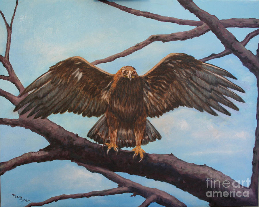 900x720 Golden Eagle Painting By Mary Singer - Golden Eagle Painting