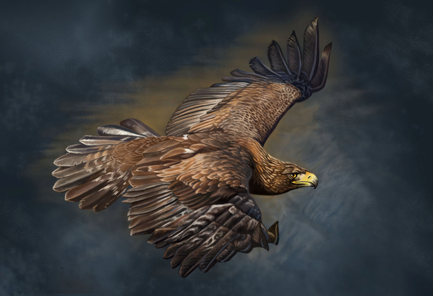 1500x1026 Golden Eagle Painting - Golden Eagle Painting