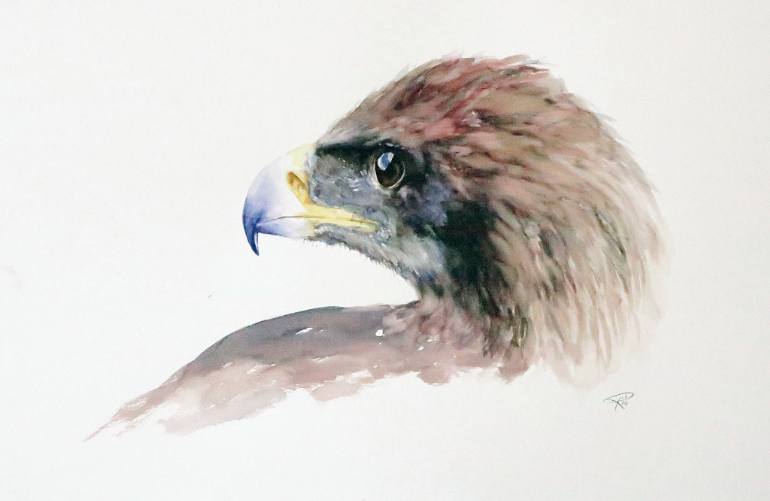 770x501 Saatchi Art The Golden Eagle Painting By Ron Roem - Golden Eagle Painting