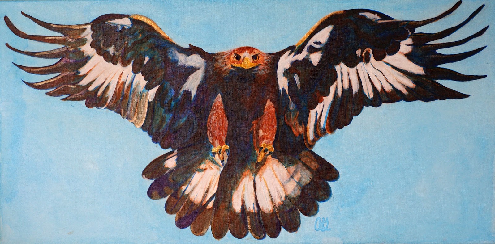 1600x790 Ashleigh Green Golden Eagle Painting - Golden Eagle Painting