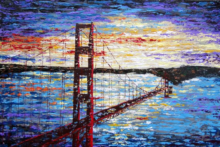 770x514 Saatchi Art Golden Gate Bridge - Golden Gate Bridge Acrylic Painting