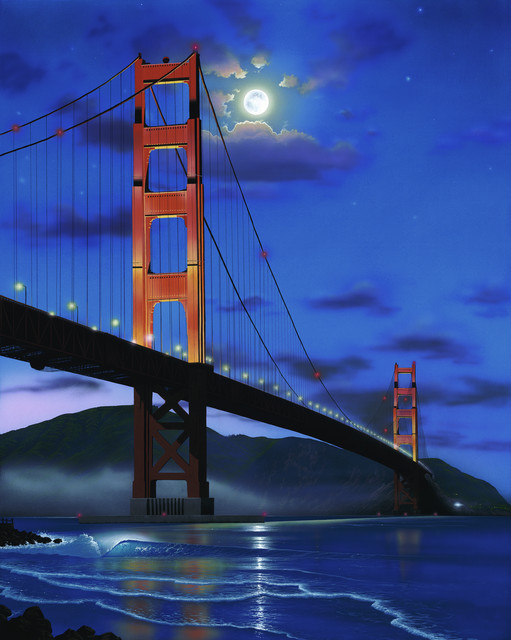 511x640 Steven Power - Golden Gate Bridge Acrylic Painting
