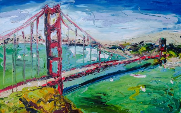 600x374 Golden Gate Bridge Aly Harte Belfast Artist San Francisco - Golden Gate Bridge Acrylic Painting