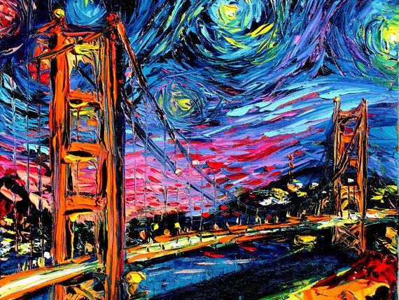 570x429 Golden Gate Bridge Art - Golden Gate Bridge Acrylic Painting