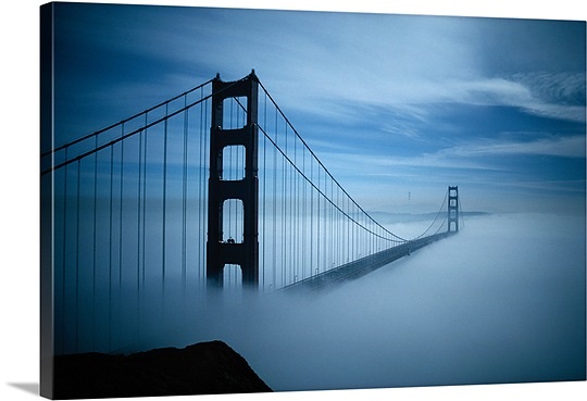 540x369 Framed Poster Golden Gate Bridge Opening Day - Golden Gate Bridge Canvas Painting