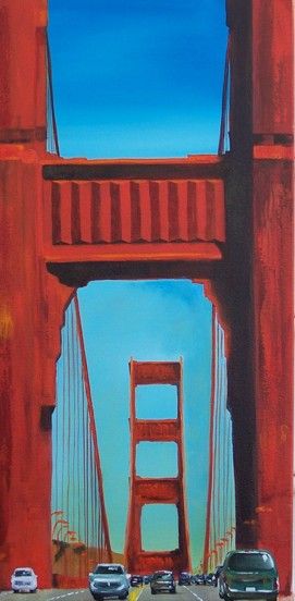 271x552 Golden Gate Bridge By Tina Palmer Color - Golden Gate Bridge Canvas Painting