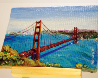 340x270 Moonshine - Golden Gate Bridge Canvas Painting