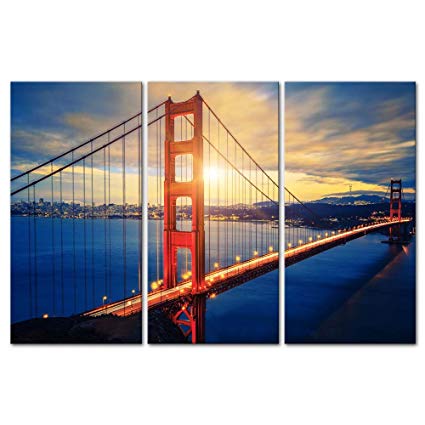 Golden Gate Bridge Canvas Painting at PaintingValley.com | Explore ...