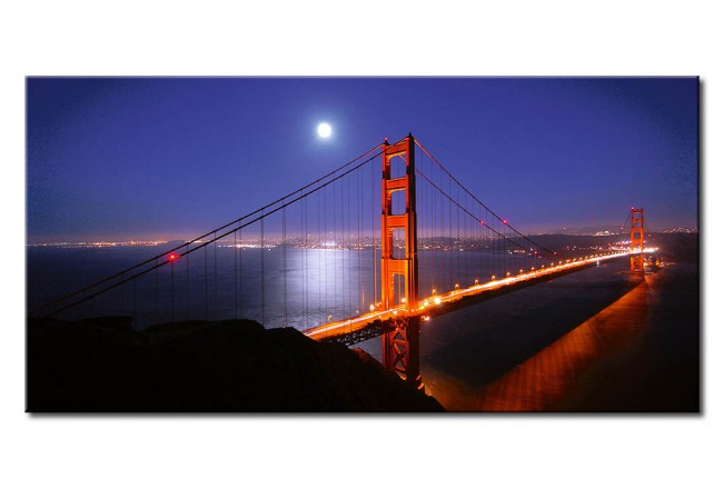 650x440 Canvas Painting Golden Gate Bridge In San Francisco - Golden Gate Bridge Canvas Painting