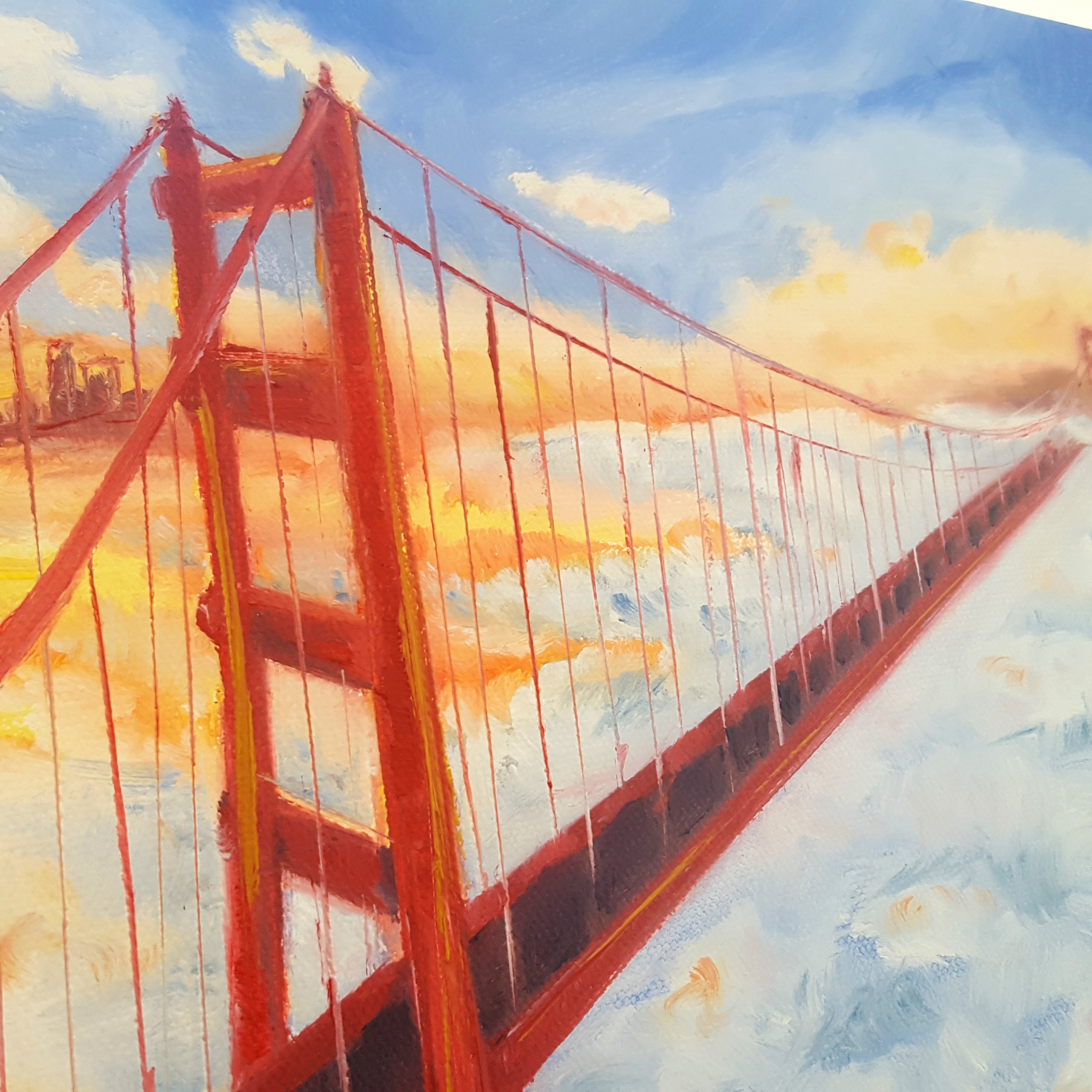 2560x2560 Golden Gate Bridge San Francisco Painting - Golden Gate Bridge Painting