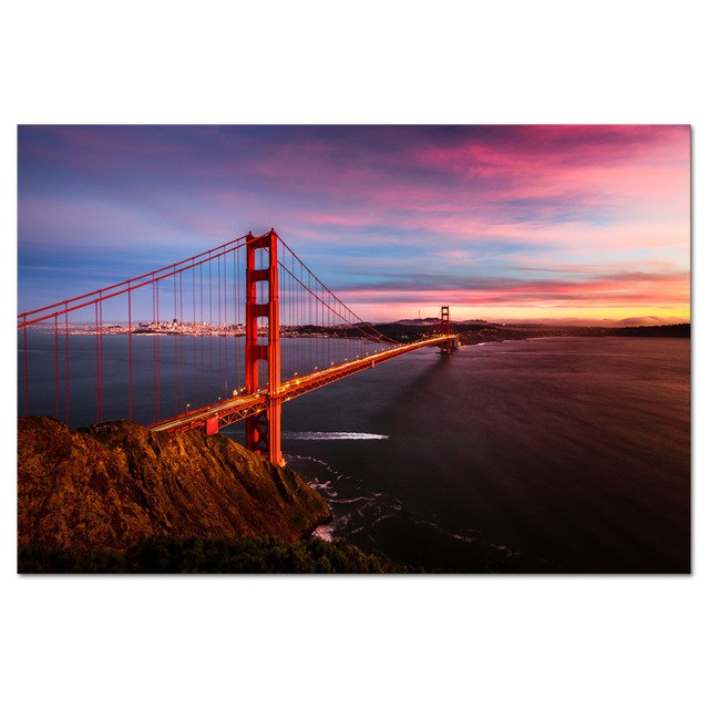 Golden Gate Bridge Canvas Painting at PaintingValley.com | Explore ...